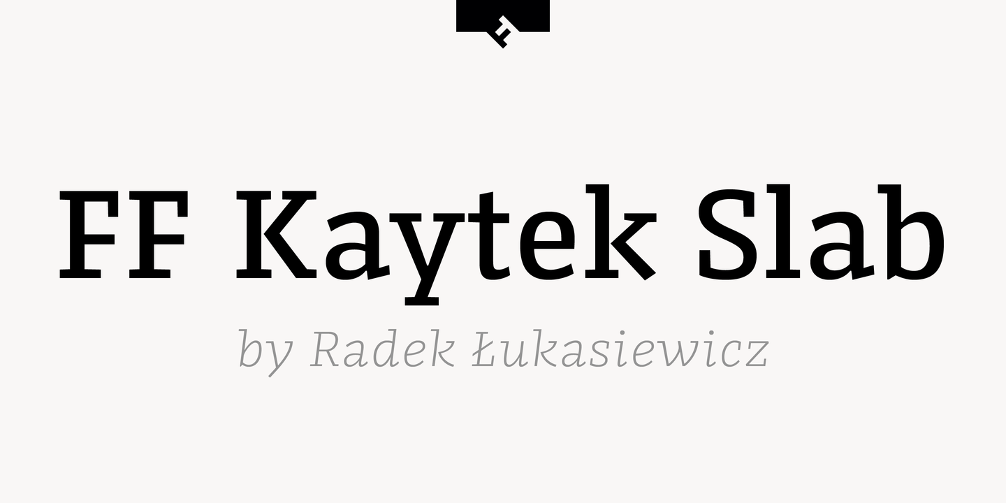 FF Kaytek Slab Font preview
